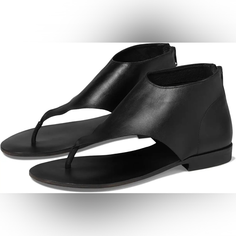 Free People Women's Uma Thong Sandal, Black, size 8.5